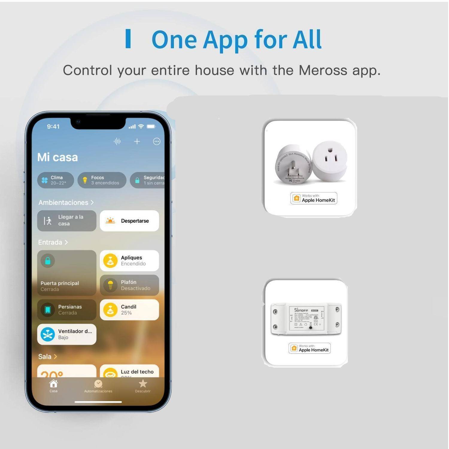 Meross-enchufe inteligente HomeKit US para exteriores, dispositivo con 3 enchufes controlados de forma independiente, compatible con Alexa, Google Home, SmartThings
