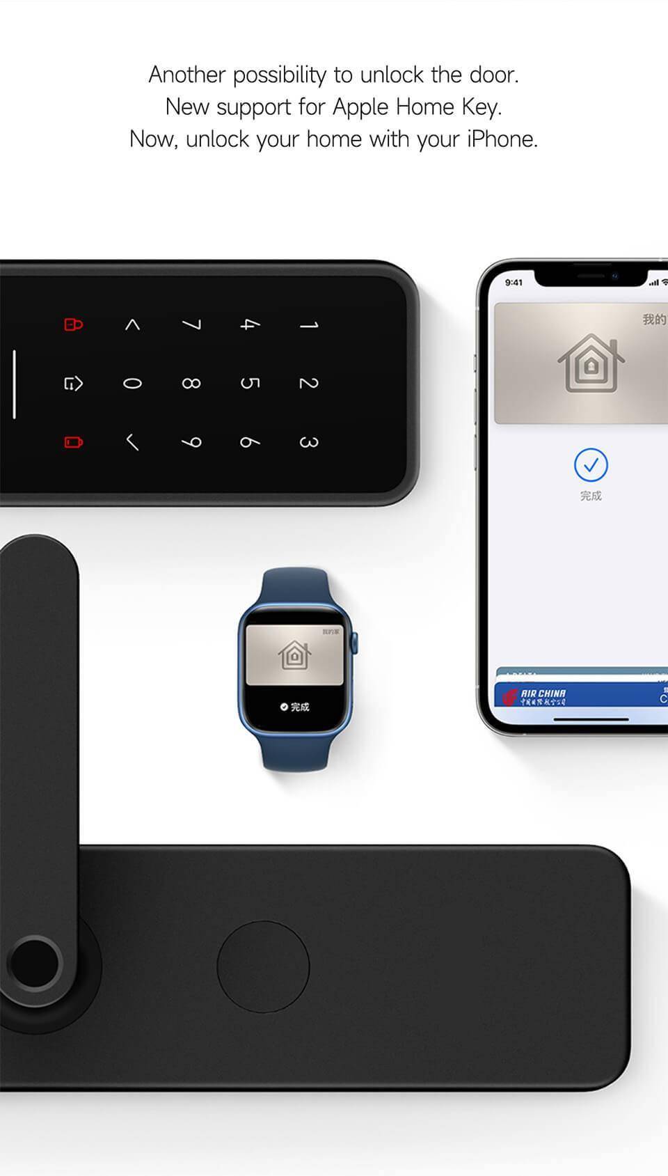 Aqara-cerradura de puerta inteligente A100 Pro Zigbee, Bluetooth 5,0, Apple Home Key, huella dactilar, desbloqueo de contraseña, funciona con Homekit, Aqara Home Siri